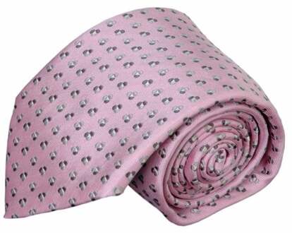 roze stropdas PA16 wit