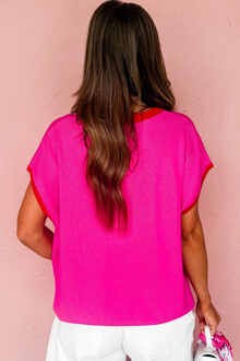 Roze Top Stoffig Roze