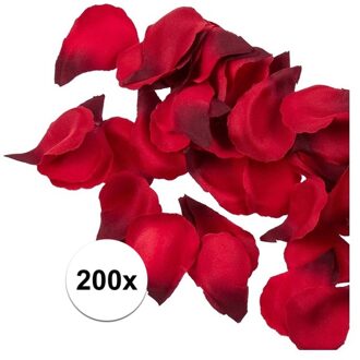 Rozenblaadjes - 200x stuks - polyester - 3 x 3 cm - 200g - valentijnsdag Rood