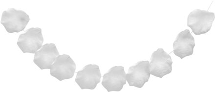 Rozenblaadjes slinger - wit - 10 bladeren - Valentijn - 180 cm