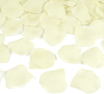 Rozenblaadjes snippers - creme wit - 1500x stuks - Bruiloft decoratie - Feestartikelen