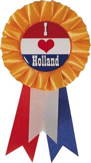 Rozet ''i Love Holland'' Oranje 8 X 14,5 Cm