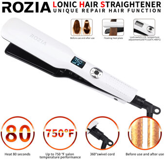 ROZIA Maïs Haar Stijl Toermalijn Keramische Verwarming Plaat Stijltang Styling Tools LED Display Flat Iron Salon Stijl Gereedschappen UK