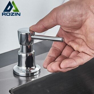 Rozin Goedkoper Rvs Zeepdispenser Aanrecht Zeepkist Chrome Zeep Fles