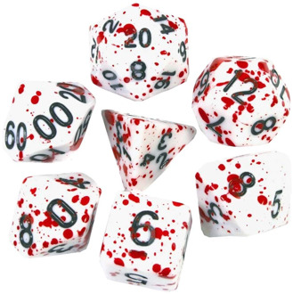 RPG Dice Set - Blood Splatter