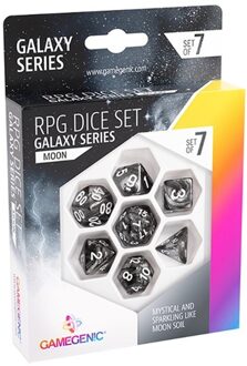 RPG Dice Set - Galaxy Series Moon (7 stuks)