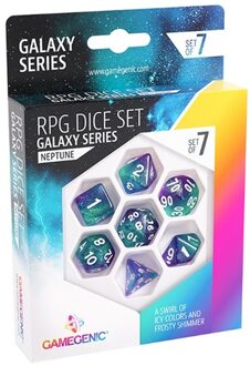 RPG Dice Set - Galaxy Series Neptune (7 stuks)