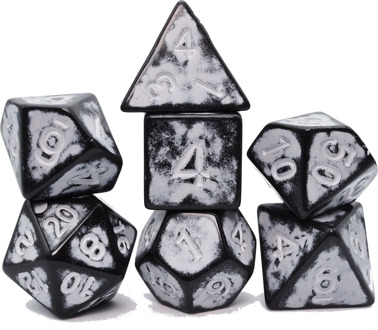 RPG Dice Set - Timeworn White
