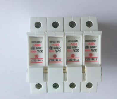 RT18-32 10*38mm Gids installeren de zekering zekering base met licht 380 V 500 V 4 P 32A