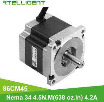 Rtelligent Hoge Torqu 4.5N.M Nema 34 Stappenmotor 86CM45 Dc Motor 0.9/1.8 graden 4 Lood Stap Elektrische Motor voor CNC Kit Machine
