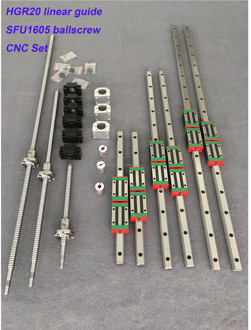 RU Delivery Ballscrew Square Linear guide rail 6 set HGR20 - 400/700/1000mm + SFU1605 - 400/700/1000mm + BK/BF12 CNC part