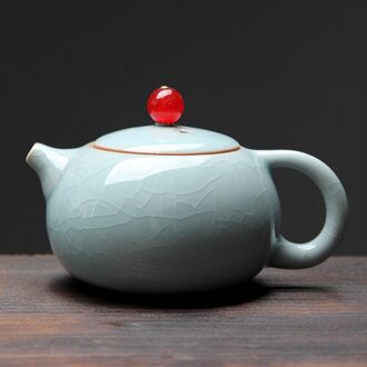 Ru Oven Theepot Kan Houden Keramische Kung Fu Thee Set, Enkele Pot En Enkele Cup Xi Shi Pot, huishoudelijke Ru Oven Pavilion Theepot