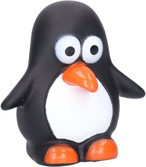 Rubber badeendje/pinguin - Classic zwart - badkamer fun artikelen - size 6 cm - kunststof - Badeendjes