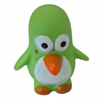 Rubber badeendje/pinguin - groen - 6 cm - kunststof