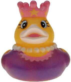 Rubber badeendje prinses - paars - badkamer fun artikelen - size 5 cm - kunststof