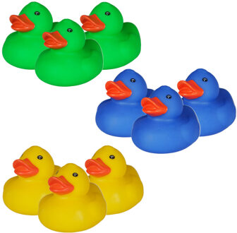 Rubber badeendjes - 18x stuks - badkamer fun artikelen - size 5 cm - kunststof