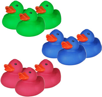 Rubber badeendjes - 9x stuks - badkamer fun artikelen - size 5 cm - kunststof