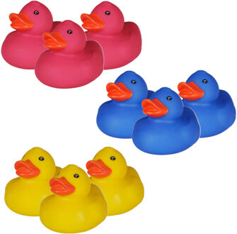 Rubber badeendjes - 9x stuks - badkamer fun artikelen - size 5 cm - kunststof