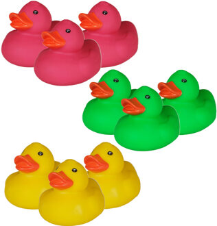Rubber badeendjes - 9x stuks - badkamer fun artikelen - size 5 cm - kunststof