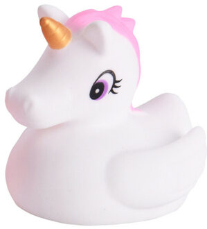 Rubber badeendjes eenhoorns - 5x stuks - wit - badkamer fun artikelen - size 5.5 cm - kunststo