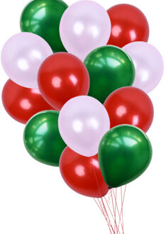 Rubber Ballonnen Cirkel 12-Inch 3.2 Gram Pearly Lustre Drie-Kleur Mix En Match Decoratie Scene Decoratieve Rubber ballonnen Cir 3 2G Pearly Lustre donker rood roze Malachite groen 50 zak