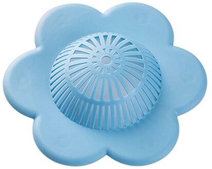Rubber Cirkel Siliconen Gootsteenzeefje Filter Water Stopper Anti-Blocking Haar Catcher Bad Plug Badkamer Keuken Wastafel Stopper Blauw