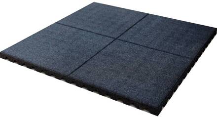 Rubber Crossfit Tegel 100 x 100 cm met schijnvoeg