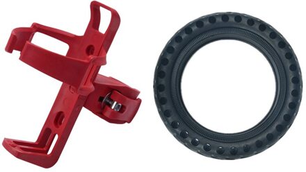 Rubber Demping Effen Tire Voor Xiaomi Mijia M365 8.5 Inch & Water Cup Beugel Voor Xiaomi Mijia M365 M365Pro