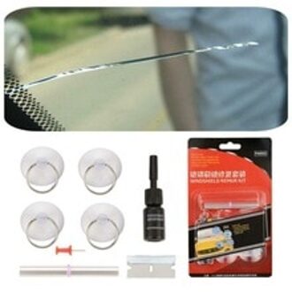 Rubber Glas Reparatie Tool Lijmen Auto Diy Vulstoffen Voor Chip & Crack Herstellen Set Voorruit