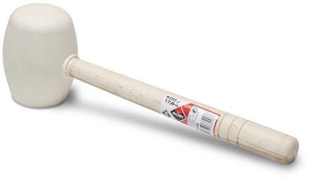 rubber hamer rond 750 gram, wit
