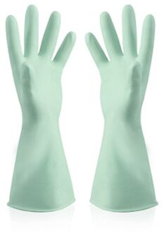 Rubber Handschoenen Latex Waterdicht Huishouden Scrub Schoonmaak Handschoenen Antislip Winter Schotel Wassen Kleding Keuken Beschermende Handschoenen groen / S