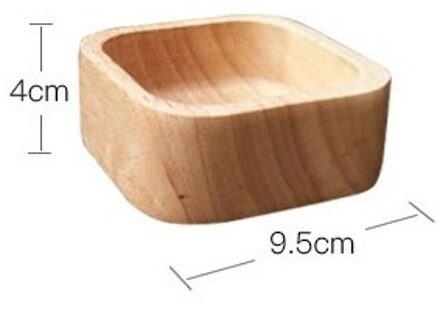 Rubber Hout Slakom Japanse En Koreaanse Stijl Vierkante Houten Fruit Diner Platen Eetkamer Plaat Set 1