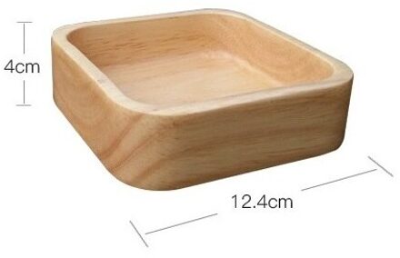 Rubber Hout Slakom Japanse En Koreaanse Stijl Vierkante Houten Fruit Diner Platen Eetkamer Plaat Set 2