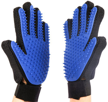 Rubber Huisdier Bad Borstel Grooming Handschoen Milieubescherming Siliconen Handschoen Pet Massage Voor Honden En Katten Huisdieren Accessoires links hand