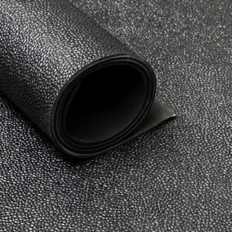 Rubber loper / rubbermat op rol Rijstkorrel 3mm - Breedte 150 cm Zwart