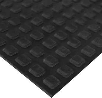 Rubber loper / rubbermat op rol van 10 m2 - Trailer mat 8 mm - Breedte Zwart