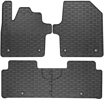 Rubber matten passend voor Kia EV6 2021- (3-delig met bevestigingspunten) CKRKI04