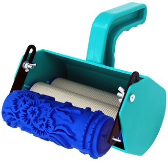 Rubber Printing Patroon Roller Art Verf Behang Roller Borstel Gekartelde Verf Doos Monochrome Decorator Tool