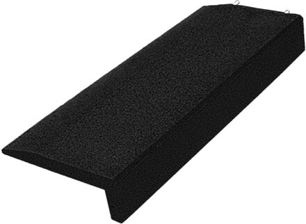 Rubber rand speelplaats / opsluitband L-vormig - 100 x 40 x 14,5 cm - Zwart