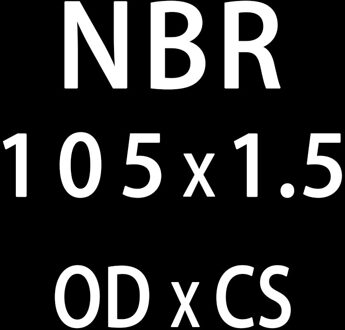 Rubber Ring Zwart Nbr Afdichting O-Ring 1.5Mm Dikte OD105/125Mm O Ring Seal Pakking Nitril oring Olie Weerstand Ringen Wasmachine OD105mm