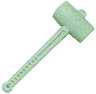 Rubber tegel hamer hard, wit  Ø60