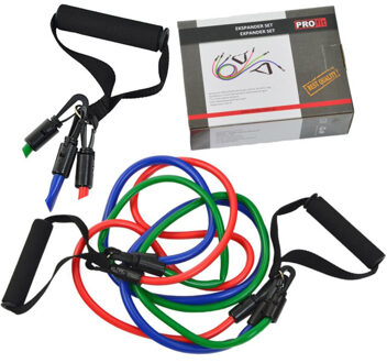 Rubber weerstandsband (set van 3) - maat One size Veelkleurig