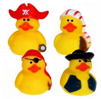 Rubberen badeendjes set piraat