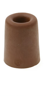 Rubberen deurstop / deurbuffer 50 x 30 mm terracotta bruin - Deurstoppers Zwart