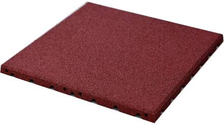 Rubberen Vloerdelen 50 x 50 Rood | Fitness en Crossfit