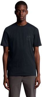 Rubberised Logo Graphic Casual T-shirt Heren 2XL Donkerblauw