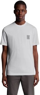 Rubberised Logo Graphic Casual T-shirt Heren XL Wit