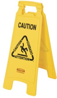 Rubbermaid Waarschuwingsbord 'Caution, wet floor', Engels