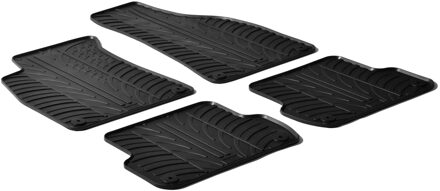 Rubbermatten passend voor Audi A4 8E 2001-2008 / Seat Exeo (T profiel 4-delig + montageclips)