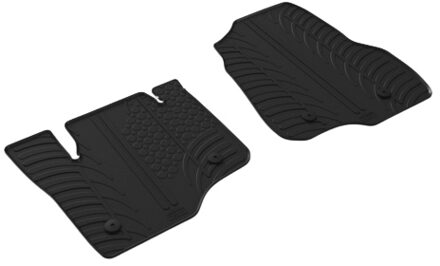 Rubbermatten passend voor Ford F-250 2017-2022 & 2022- (T-Design 2-delig + montageclips) GLU001